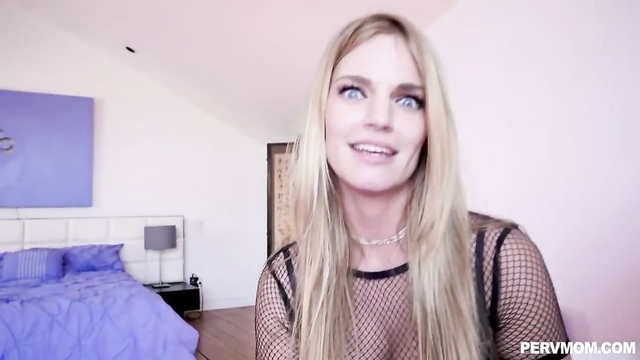 Mom in fishnet top has taboo XXX fun with son in various positions