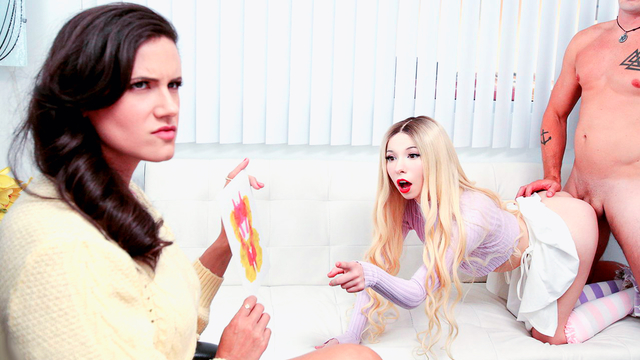 Sister nympho XXX fantasy gets fulfilled by her brother and the therapist