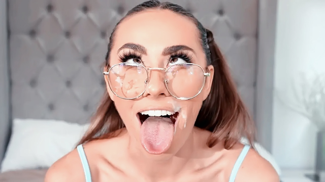 Shy naked girl grimaces ahegao while anally riding a big black dick