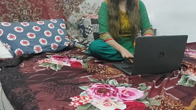 Pakistani sister caught watching porn by her brother and fucked in all holes