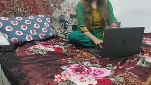 Pakistani sister caught watching porn by her brother and fucked in all holes