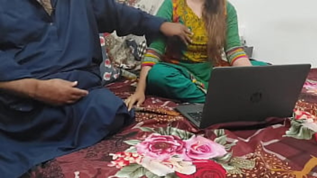 Pakistani sister caught watching porn by her brother and fucked in all holes