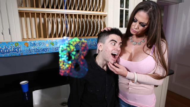 XXX Mom Throws Wild 18th Birthday Party and Bangs Son's Friend in Pantry