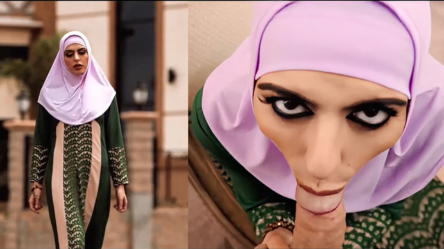 Nasty muslim bitch in hijab enjoys rough sex sex and gets all cum inside