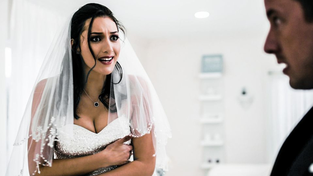 Charming bride chooses the first one between XXX fun and ruined life