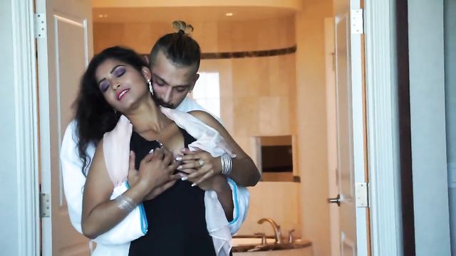 A slutty Desi babe Maya Rati sucks lover's dick then gets her pussy banged